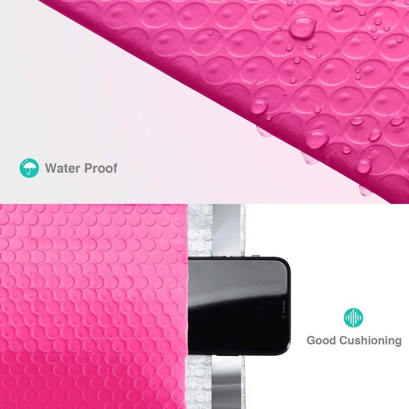 GSSUSA Bubble Mailers 6x10 Inches 25Pack Usable Size 6x9" Small Bubble Mailer Bubble Envelopes Mailing Envelope Bags Shipping Bag Self Seal Package Mail Packing Business Supplies, Pink - Image 4